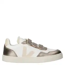 Wehkamp Veja Small V-90 leren sneakers wit/brons aanbieding