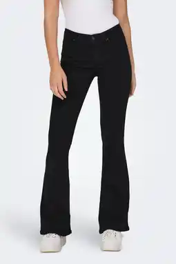 Wehkamp ONLY TALL flared jeans black denim aanbieding