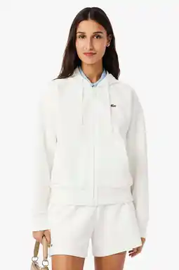 Wehkamp Lacoste sweatvest ecru aanbieding