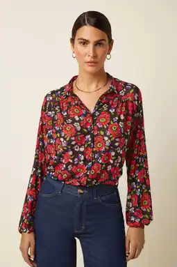Wehkamp King Louie gebloemde blouse rood aanbieding