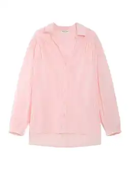 Wehkamp Grace & Mila blouse met krijtstreep lichtroze aanbieding