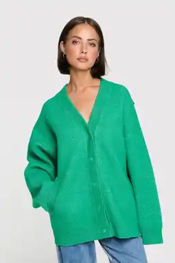 Wehkamp Alix the Label gebreid vest groen aanbieding