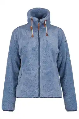 Wehkamp Icepeak teddy fleece vest Colony lichtblauw aanbieding