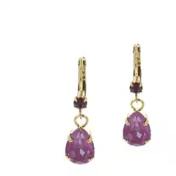 Wehkamp Otazu gold plated oorbellen met Swarovski kristallen Classic Orchid Ignite aanbieding