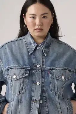 Wehkamp Levi's Plus denim spijkerjas medium blue denim aanbieding