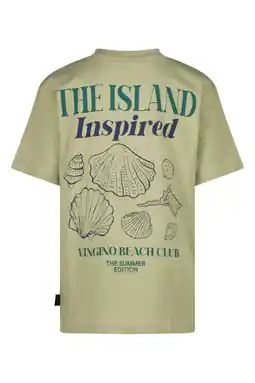 Wehkamp Vingino T-shirt met backprint lichtgroen aanbieding