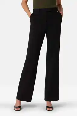 Wehkamp IBANA regularwaist flared broek zwart aanbieding