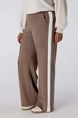 Wehkamp MS Mode wide leg regularwaist broek zand aanbieding