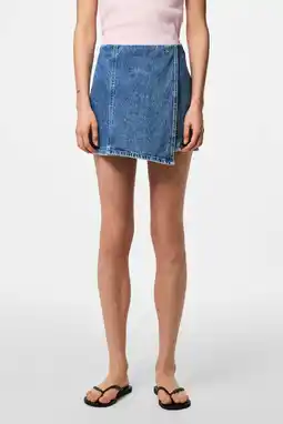 Wehkamp PIECES skort medium blue denim aanbieding