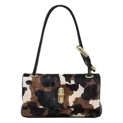Wehkamp Marc Jacobs leren schoudertas The Mini Dual bruin/zwart aanbieding