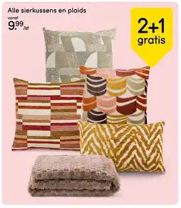 Leen Bakker Alle sierkussens en plaids aanbieding