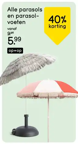 Leen Bakker Alle parasols en parasol- voeten aanbieding
