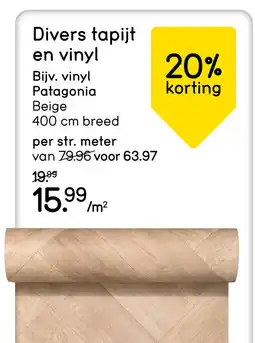 Leen Bakker Divers tapijt en vinyl aanbieding