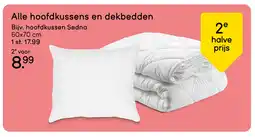 Leen Bakker Alle hoofdkussens en dekbedden aanbieding