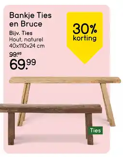 Leen Bakker Bankje Ties en Bruce aanbieding