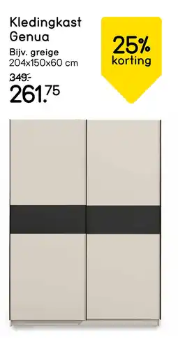 Leen Bakker Kledingkast Genua aanbieding