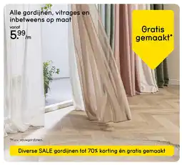 Leen Bakker Alle gordijnen, vitrages en inbetweens op maat aanbieding