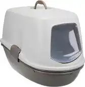 Bol.com Trixie Berto Top - Kattenbak Overdekt met Zeef Scheidingssysteem - Grijs - 59X39X42 cm aanbieding