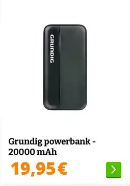 Obelink Grundig powerbank - 20000 mAh aanbieding