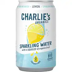 Albert Heijn Charlie's Organics sparkling water lemon aanbieding