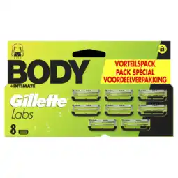 Albert Heijn Gillette Labs body + intimate 8 navulmesjes aanbieding