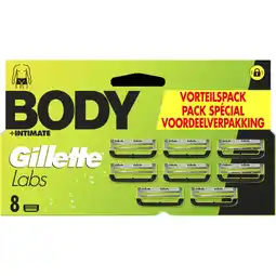 Albert Heijn Gillette Labs body + intimate 8 navulmesjes aanbieding