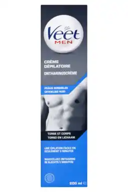 Albert Heijn Veet Men ontharingscreme gevoelige huid aanbieding