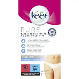 Albert Heijn Veet Pure ontharingsstrips bikini gevoelig aanbieding