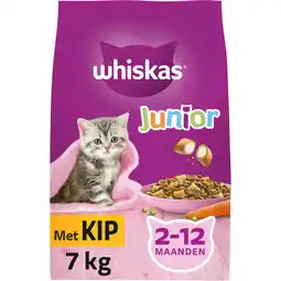 Albert Heijn Whiskas Junior kip grootverpakking aanbieding