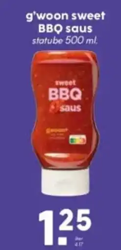 Coop G'woon sweet bbq saus aanbieding