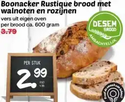 Coop Boonacker Rustique brood met walnoten en rozijnen aanbieding