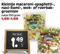 Coop Kleintje macaroni-spaghetti-, nasi-bami-, wok- of roerbak- groenten aanbieding
