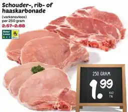 Coop Schouder, rib of haaskarbonade aanbieding