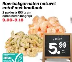 Coop Roerbakgarnalen naturel en/of met knoflook aanbieding