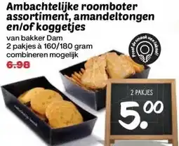 Coop Ambachtelijke roomboter assortiment, amandeltongen en/of koggetjes aanbieding