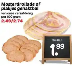 Coop Mosterdrollade of plakjes gehaktbal aanbieding