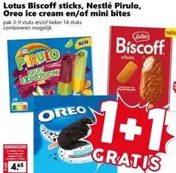 Coop Lotus biscoff sticks, nestlé pirulo, oreo ice cream en/of mini bites aanbieding