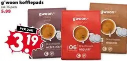 Coop G'woon koffiepads aanbieding