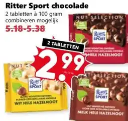 Coop Ritter sport chocolade aanbieding