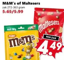 Coop m&m's of maltesers aanbieding