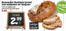 Boon`s Markt Boonacker Rustique brood met walnoten en rozijnen aanbieding