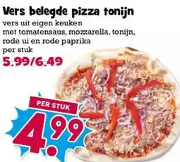 Boon`s Markt Vers belegde pizza tonijn aanbieding