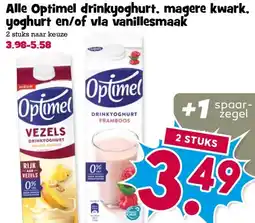 Boon`s Markt Alle Optimel drinkyoghurt, magere kwark, yoghurt en/of vla vanillesmaak aanbieding