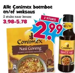 Boon`s Markt Alle Conimex boemboe en/of woksaus aanbieding