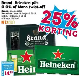 Boon`s Markt Brand, Heineken pils. 0.0% of Mono twist-off aanbieding