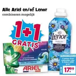 Boon`s Markt Alle Ariel en/of Lenor aanbieding