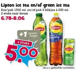 Boon`s Markt Lipton ice tea en/of green ice tea aanbieding