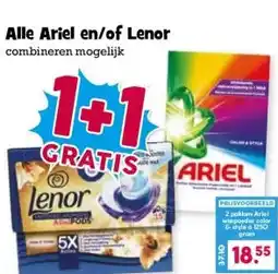 Boon`s Markt Alle Ariel en/of Lenor aanbieding