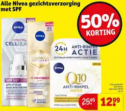 Kruidvat Alle nivea gezichtsverzorging met SPF aanbieding