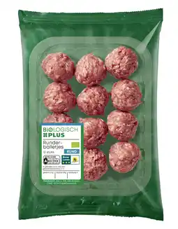 PLUS Biologisch PLUS Runderballetjes 12 stuks aanbieding